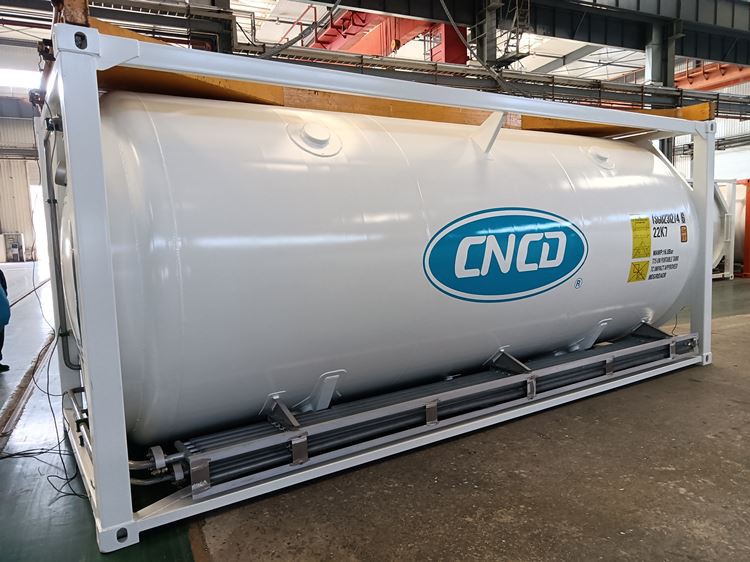 حاوية تخزين الطاقة Iso Standard 20Ft المبردة السائلة Lox Lin Lar Iso Tank Container